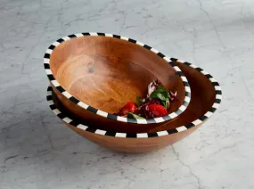 Mud Pie - Bowl - Checkered Trim