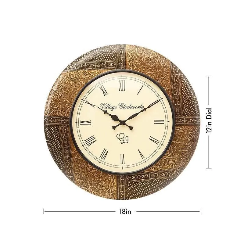 Muted Gold Wall Clock