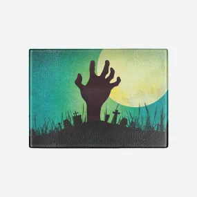 Night of The Living Dead Halloween Tempered Glass Cutting Board 15.75" X 11.5" - Designed by Michigan Artists