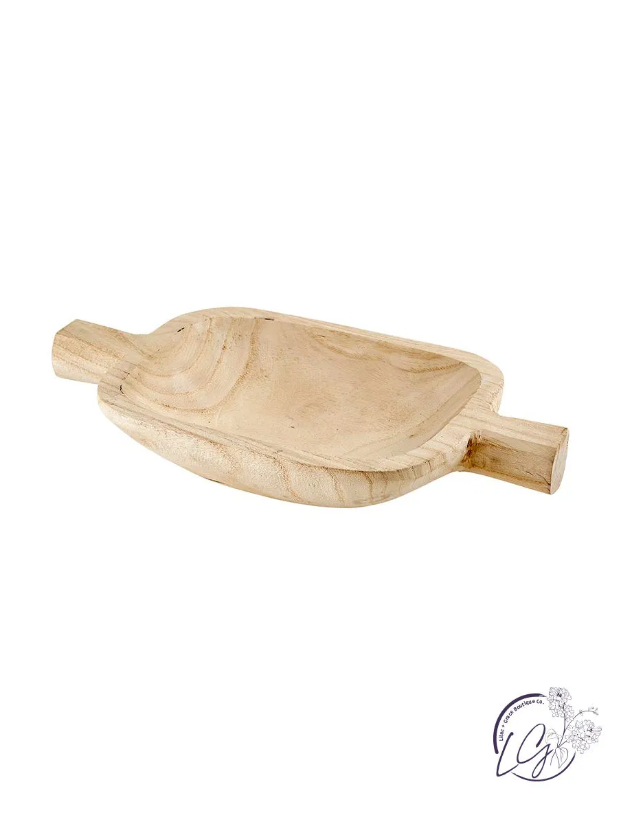 Paulownia Double Handle Bowl