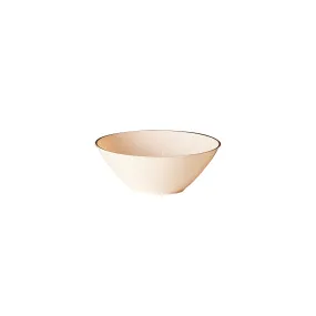 Premium Quality Round Blush Pink Bowl with Gold Rim, 6 oz, 10 Count