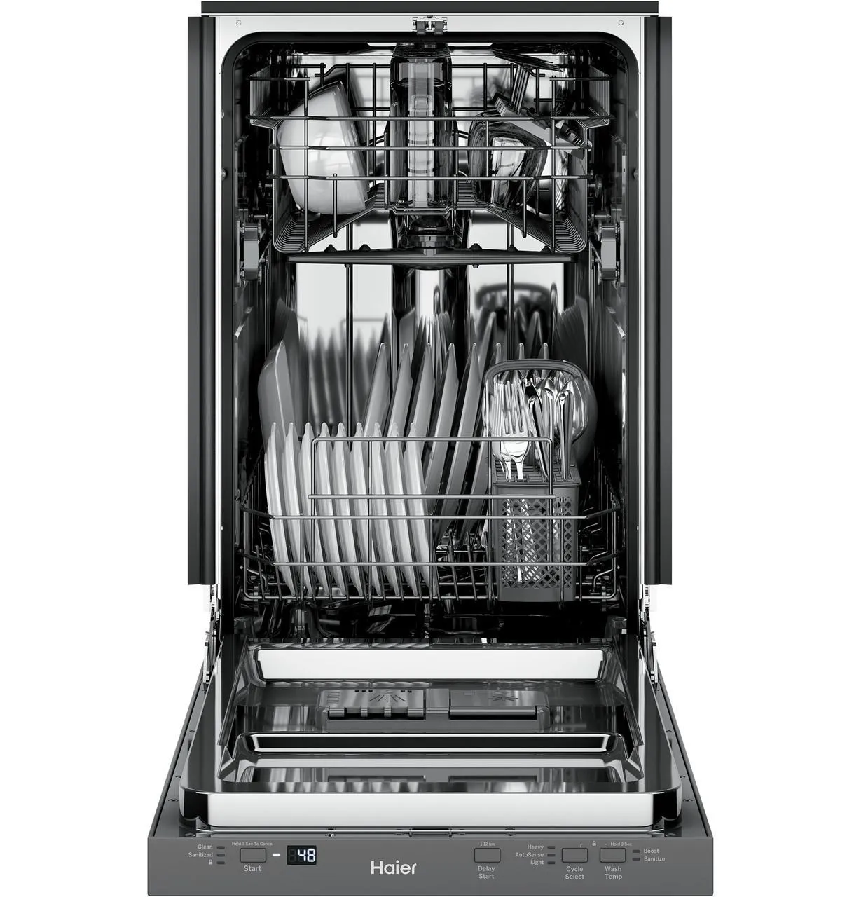 QDT125SSLSS Haier ENERGY STAR® 18" Stainless Steel Interior Dishwasher with Sanitize Cycle