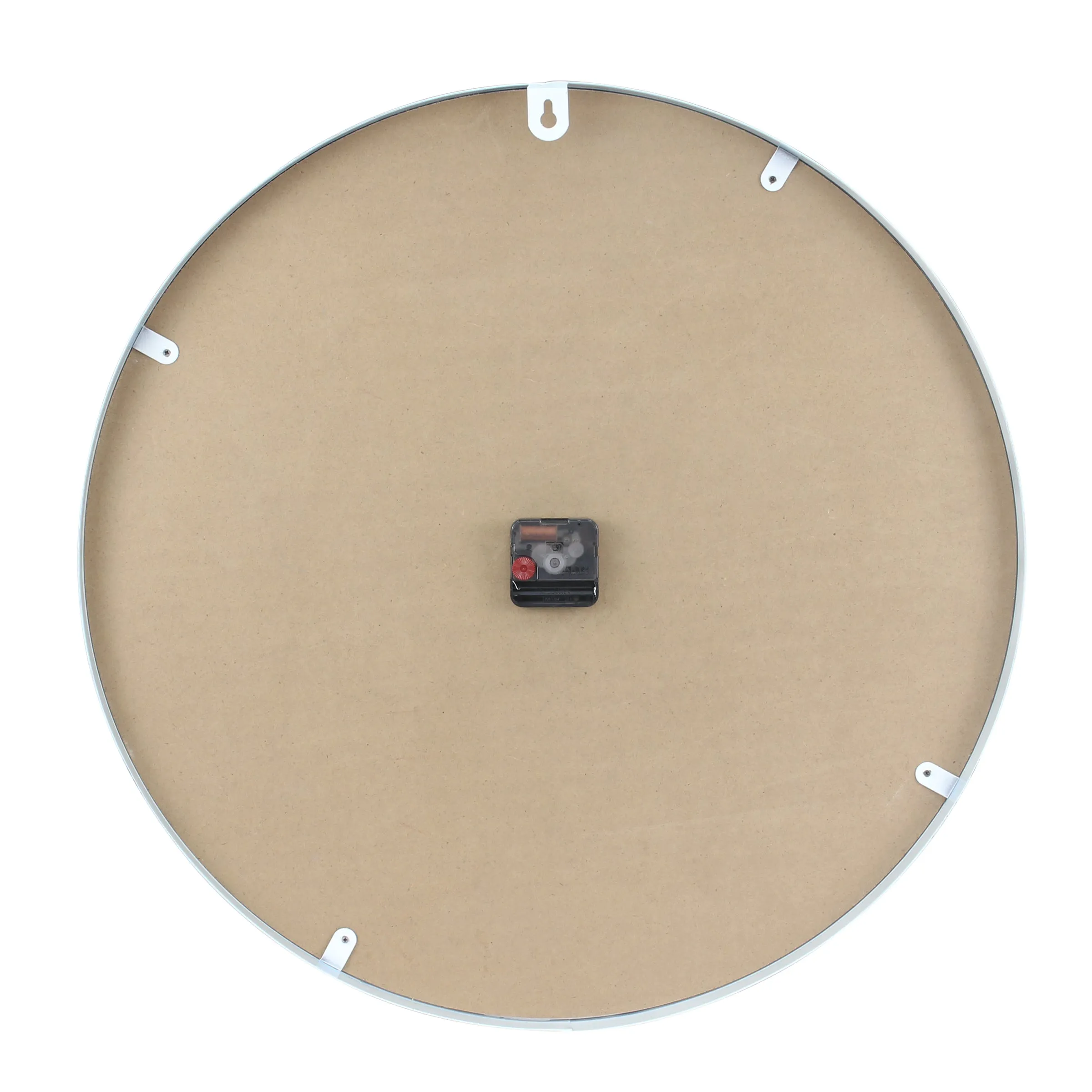 Round Open Face Blonde Clock with White