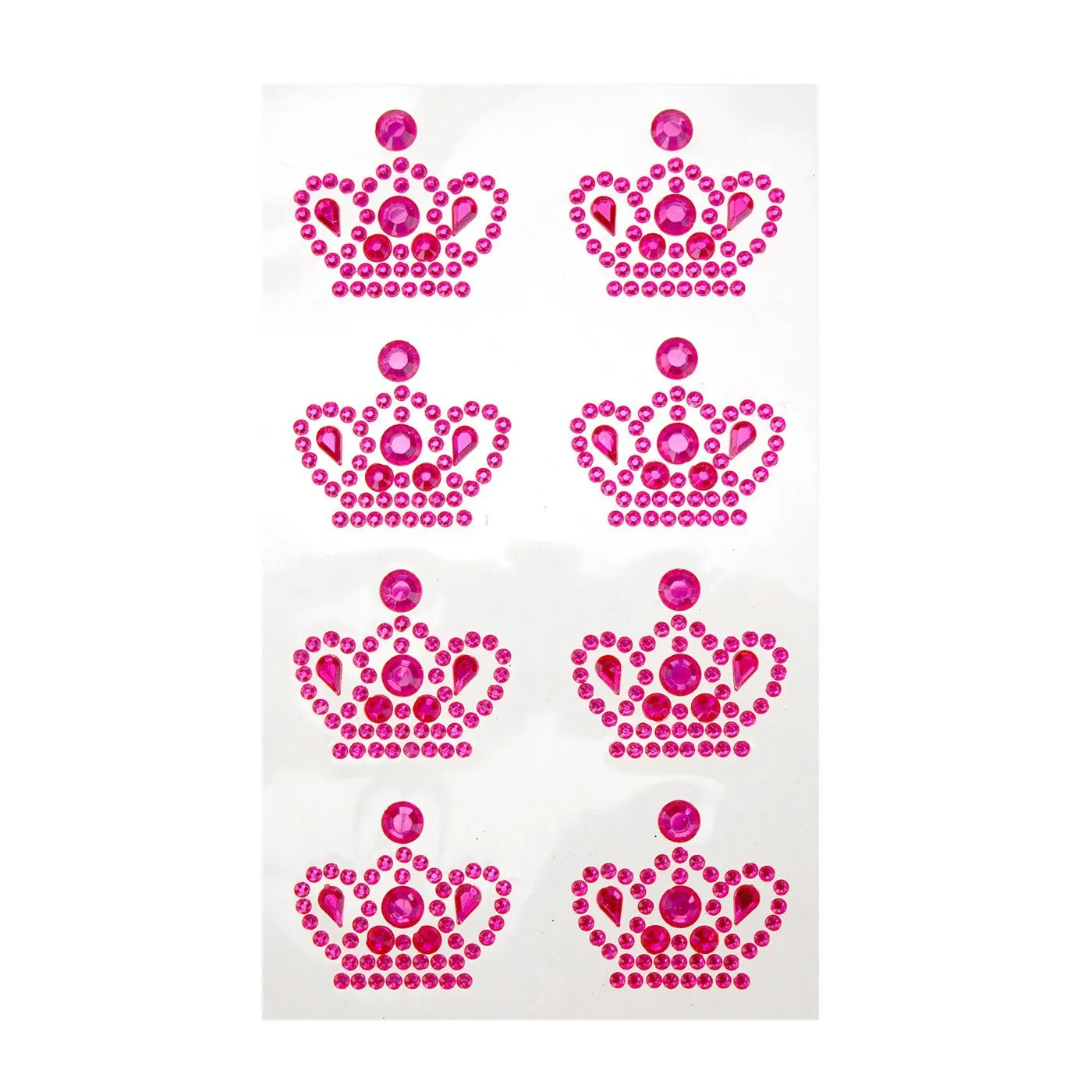 Royal Crown Adhesive Rhinestone Stickers, 8-Count