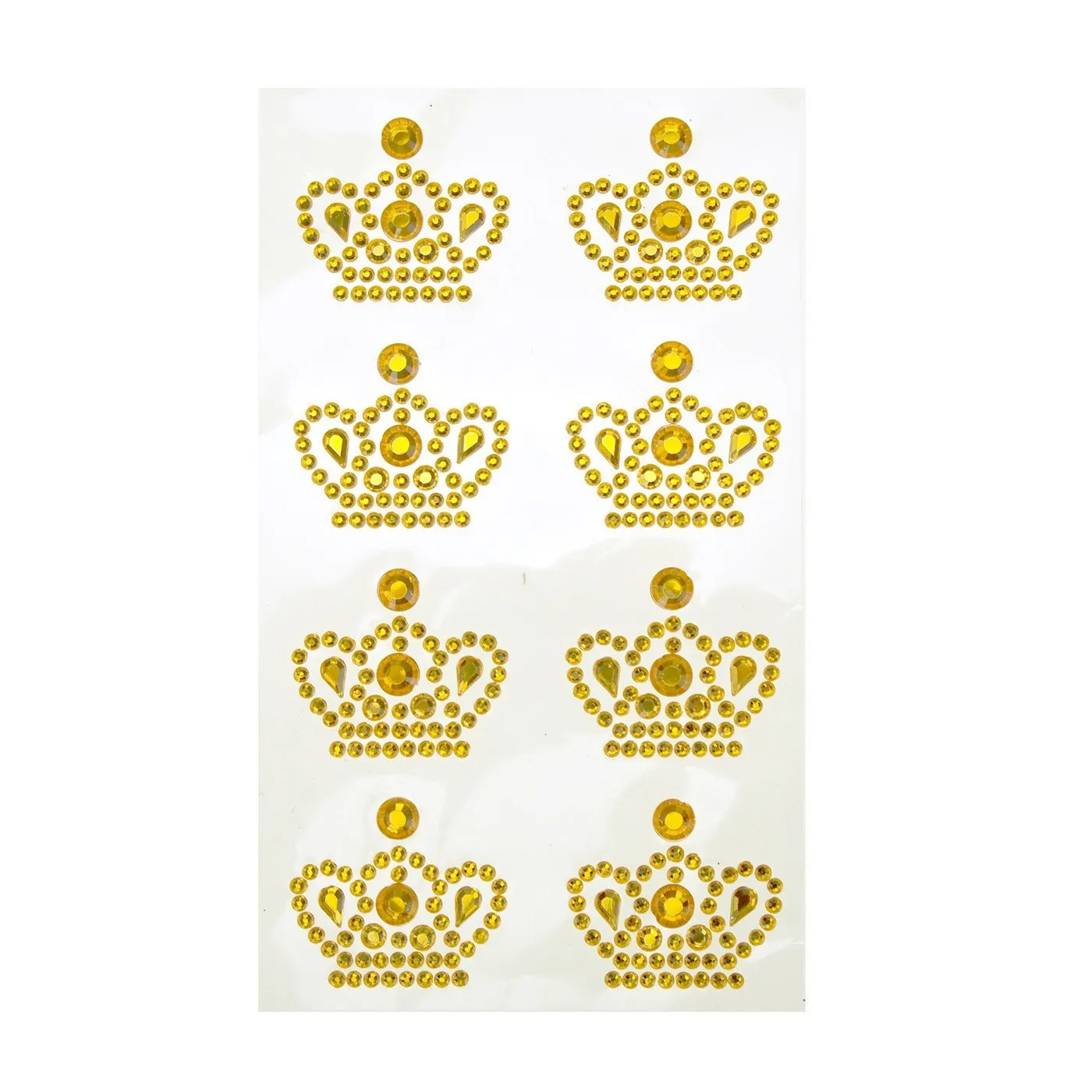 Royal Crown Adhesive Rhinestone Stickers, 8-Count