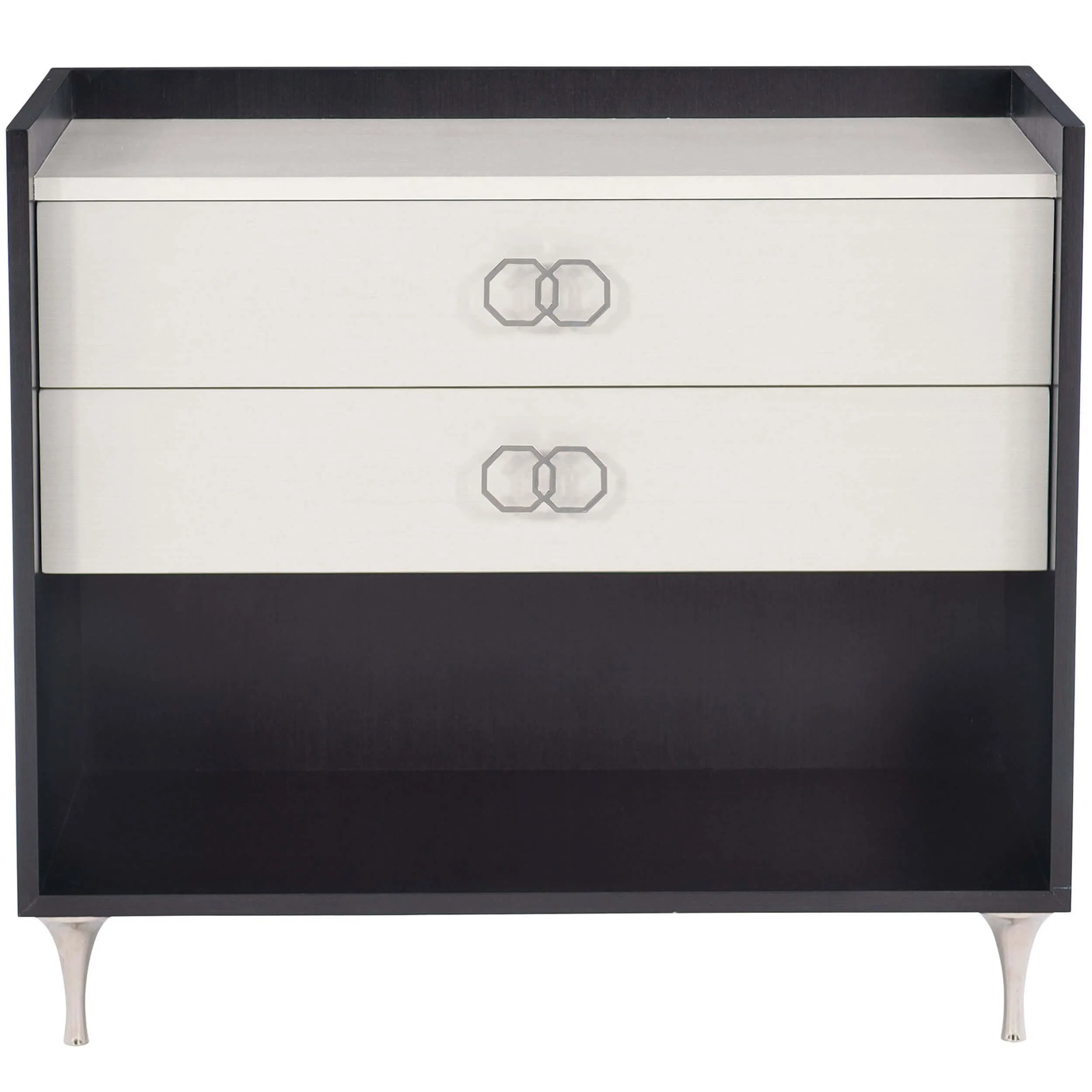 Silhouette 2 Drawer Nightstand, Onyx