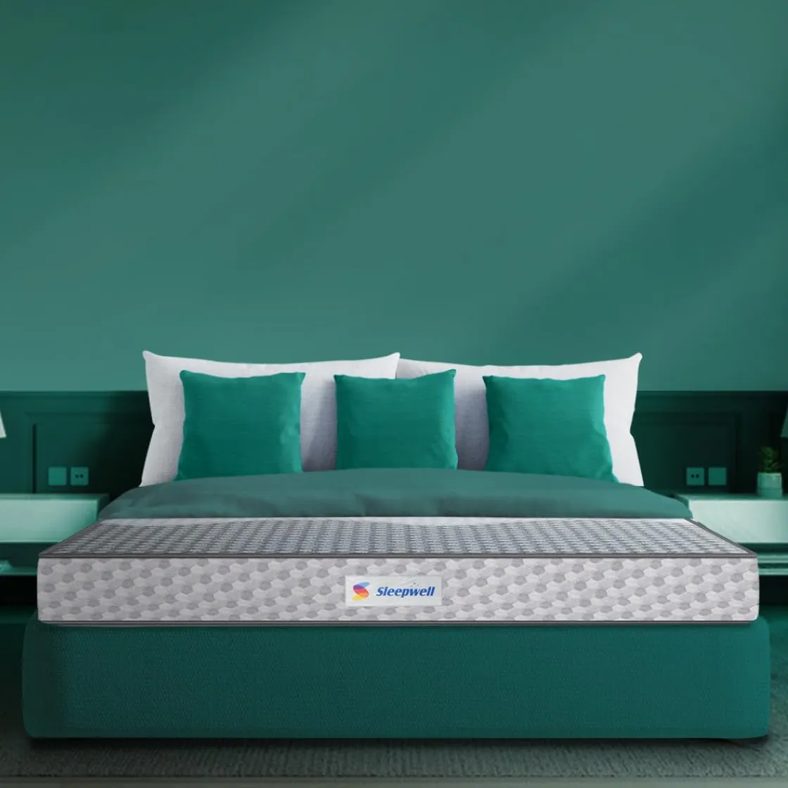 Sleepwell Ortho PRO Profiled Mattress | Acuprofile Technology | Impression (Memory) Foam | Spine and Back Support | Profiled HR Foam | Neem Fresche Technology | King Size | 78X72X6 | 5 Yrs Warranty