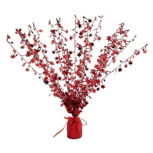 Small Red Foil Burst Centerpieces