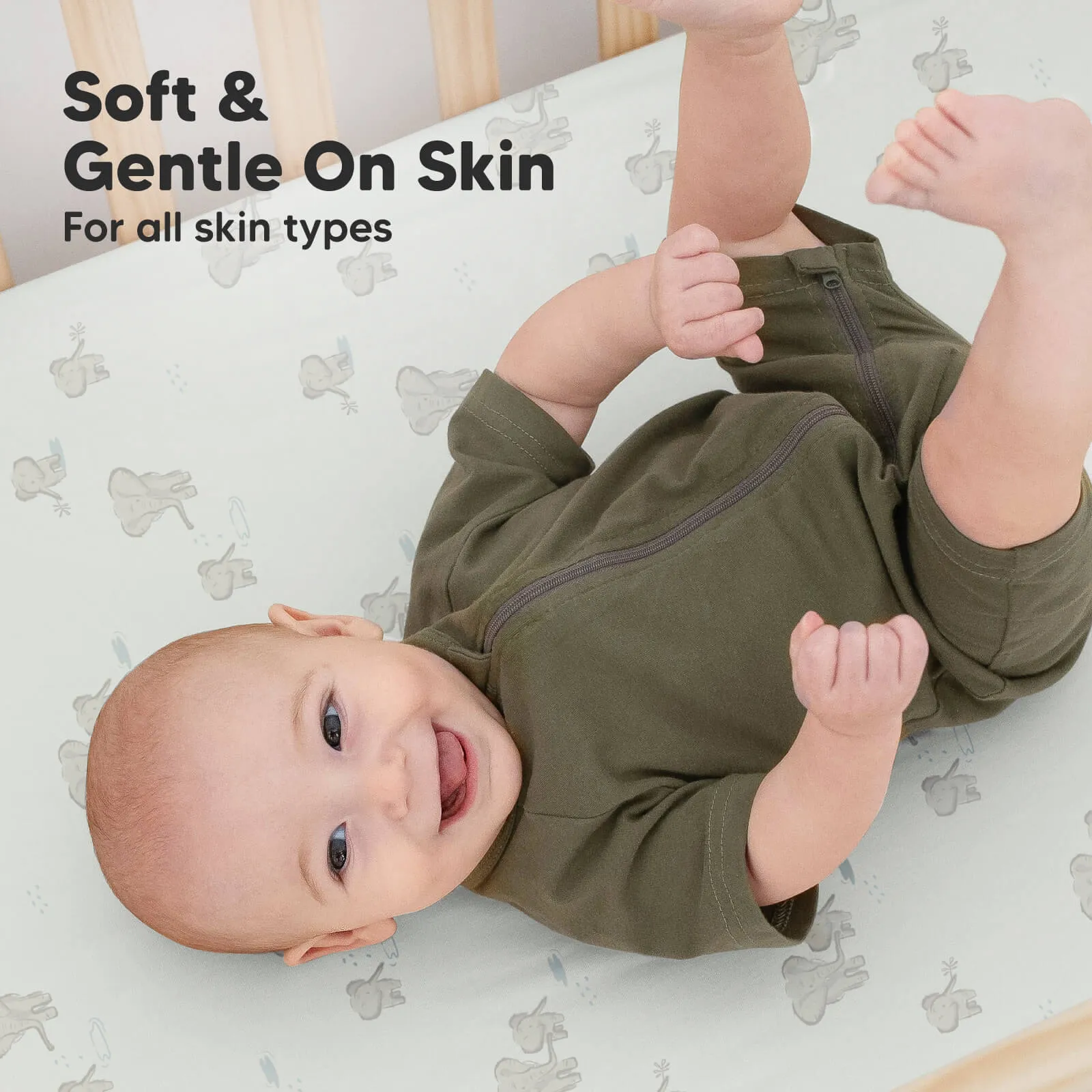 Soothe Fitted Crib Sheet (Elly)