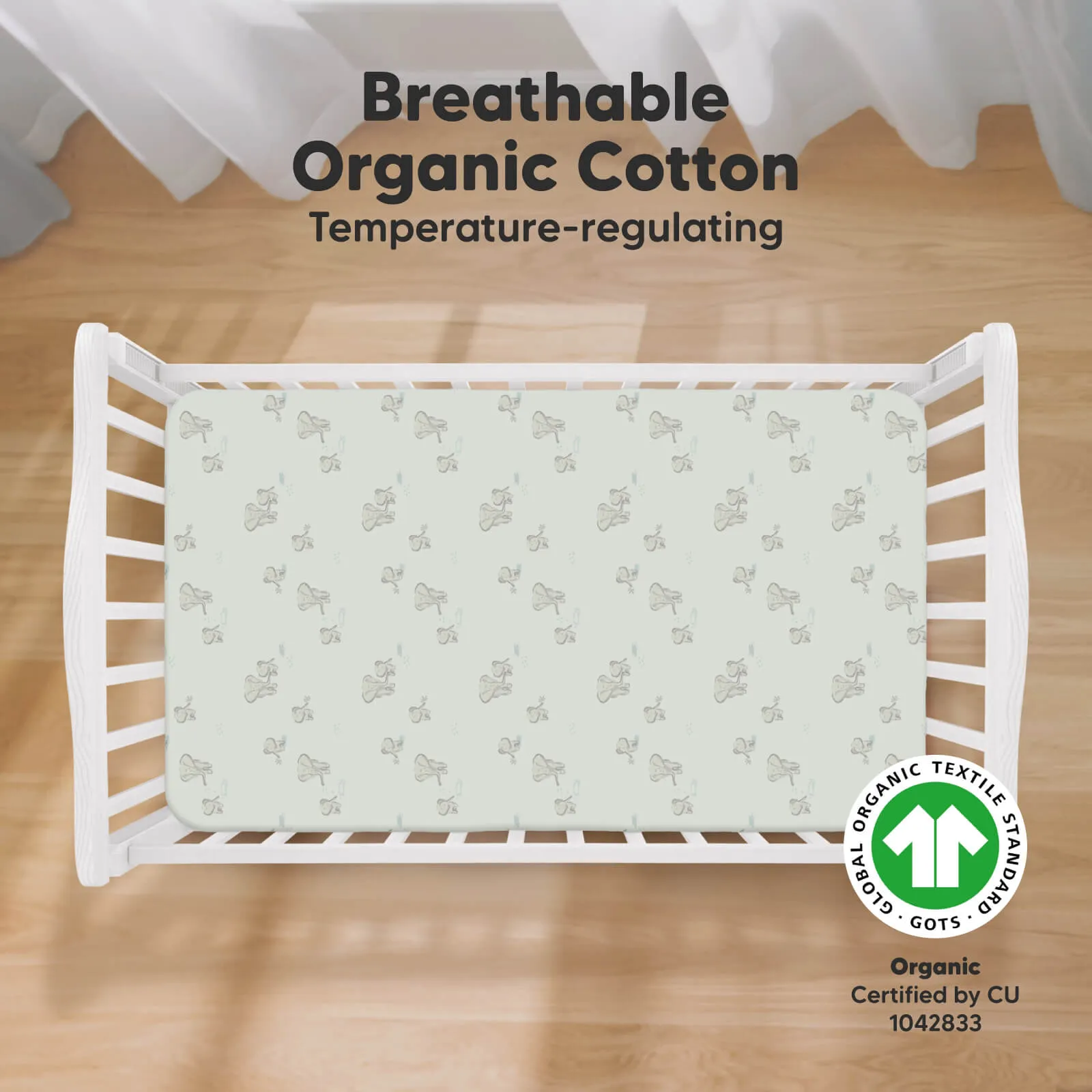 Soothe Fitted Crib Sheet (Elly)