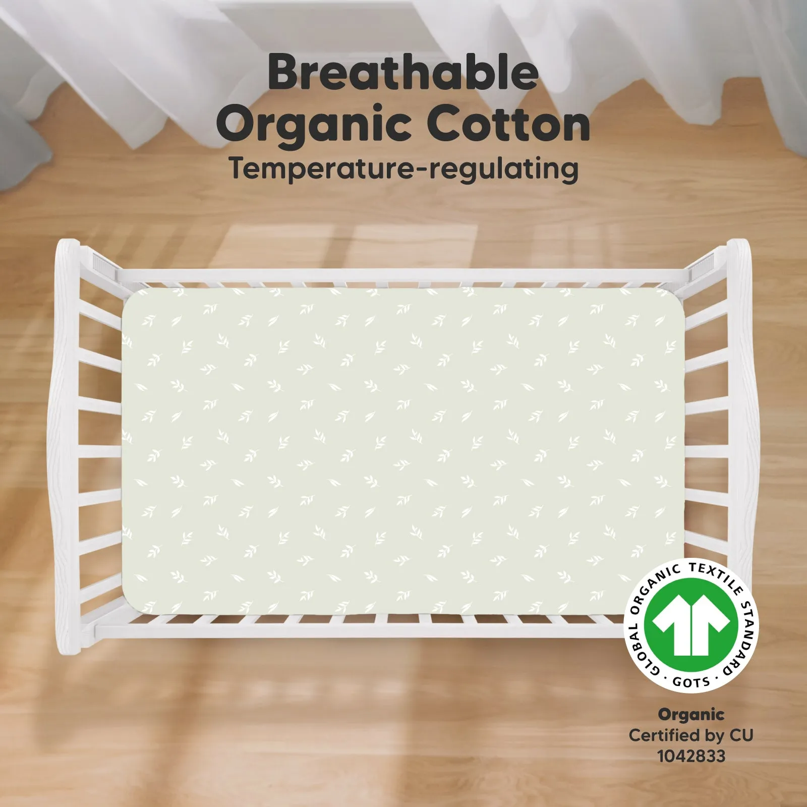 Soothe Fitted Crib Sheet (Herb)