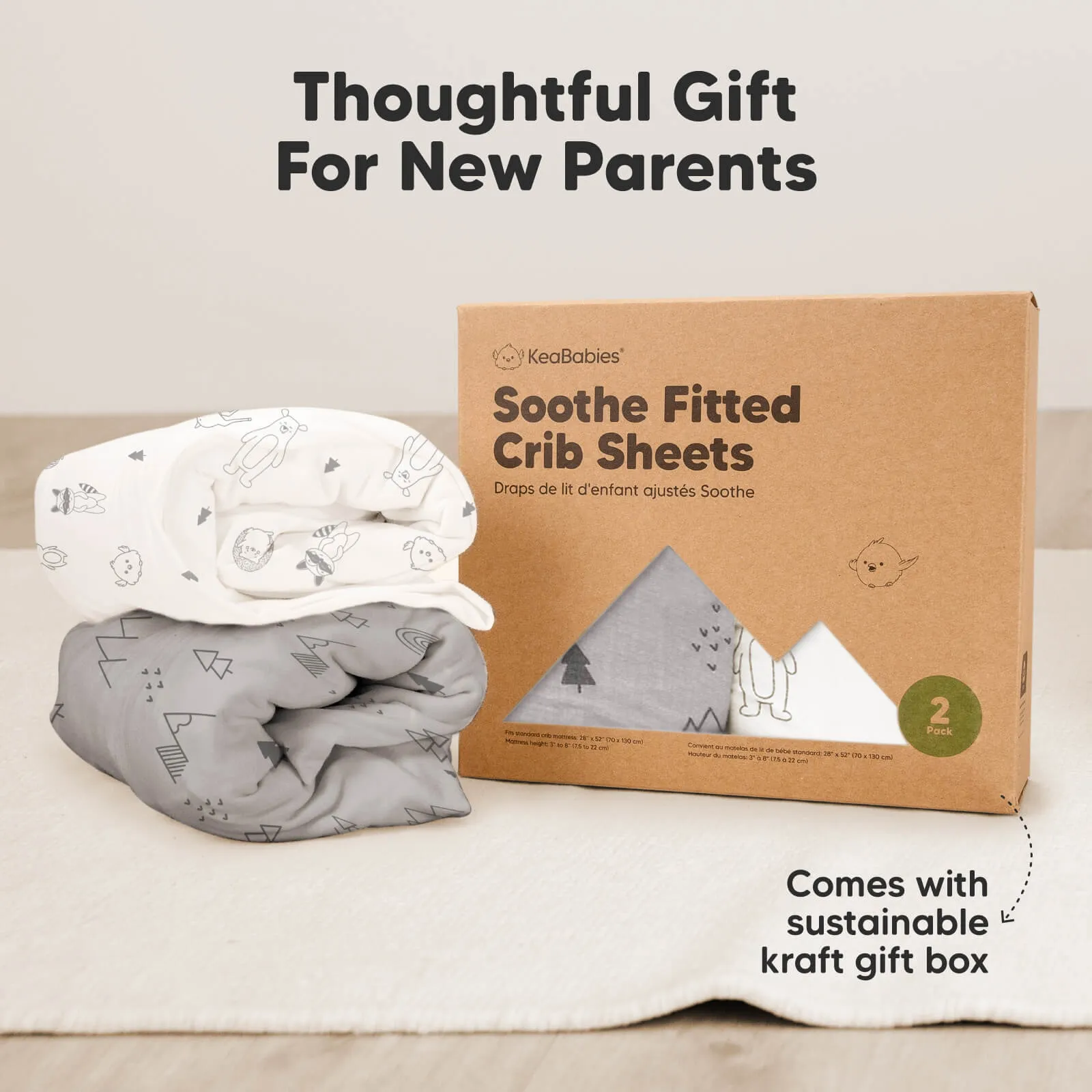 Soothe Fitted Crib Sheet (Nibbles/Bruce)