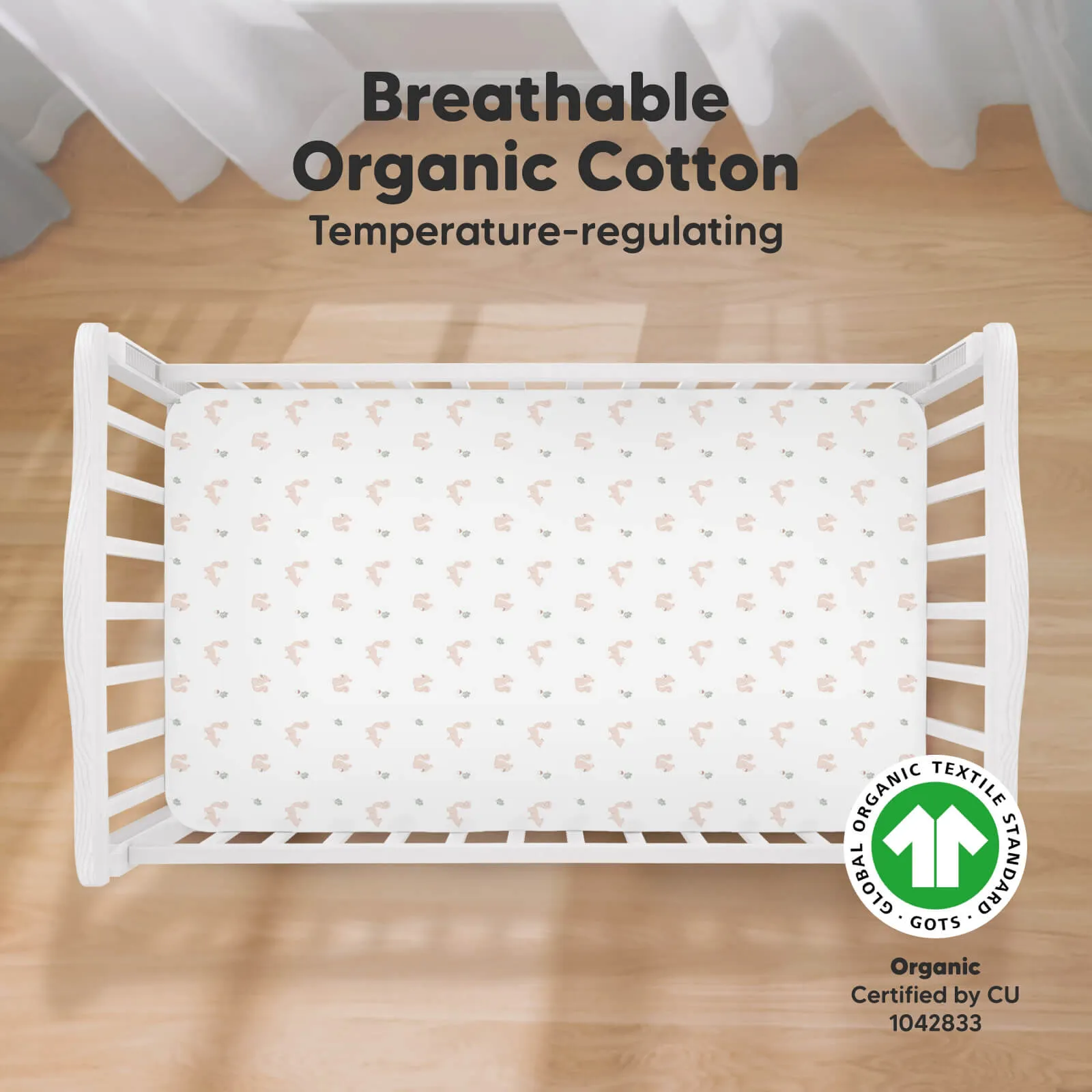 Soothe Fitted Crib Sheet (Nibbles/Bruce)