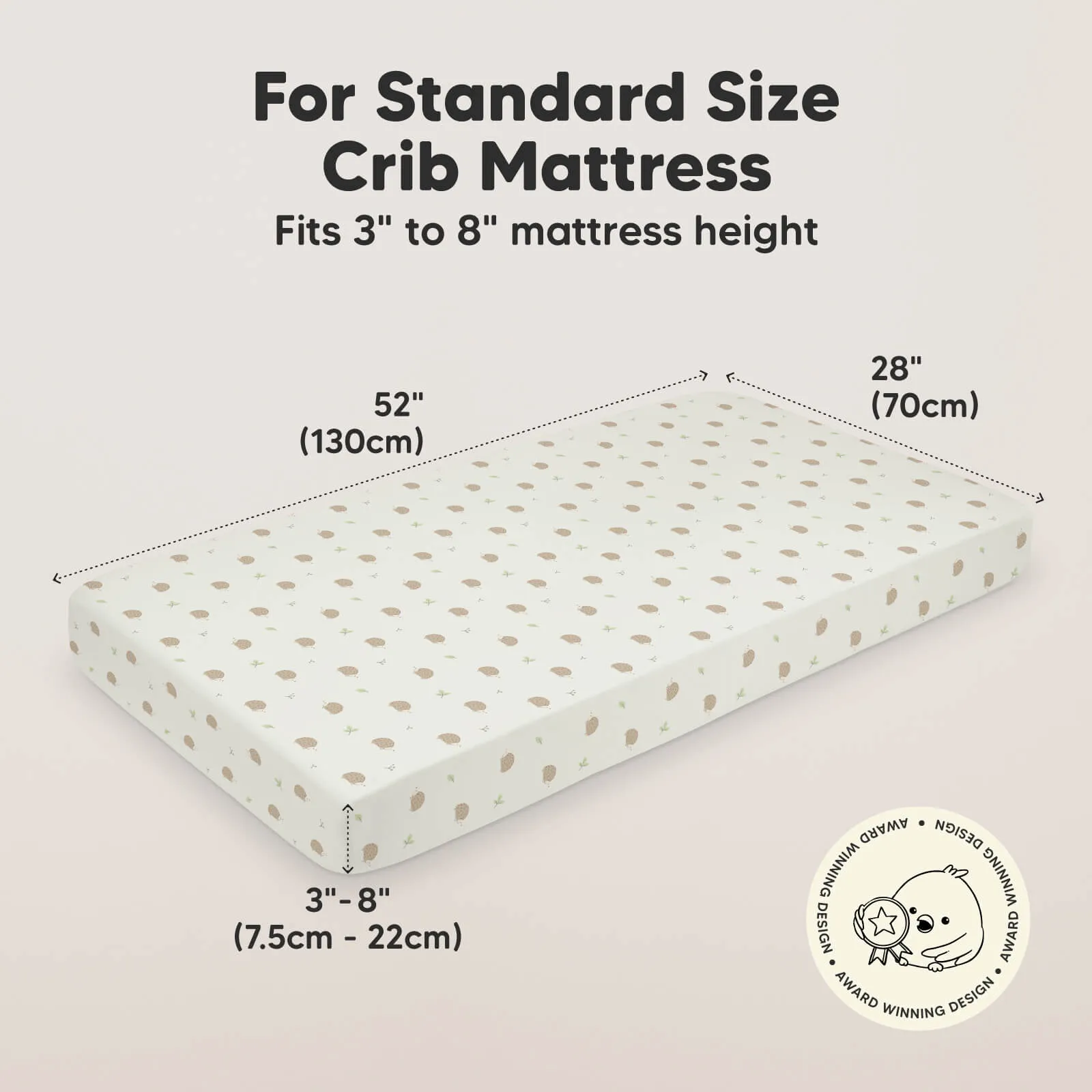 Soothe Fitted Crib Sheet (Nibbles/Bruce)