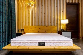 The Mattress Company | 5 Years Warranty | Spring Euro Top Double Bed Mattress, Dual Comfort 8 Inch Thickness (76x42X8)