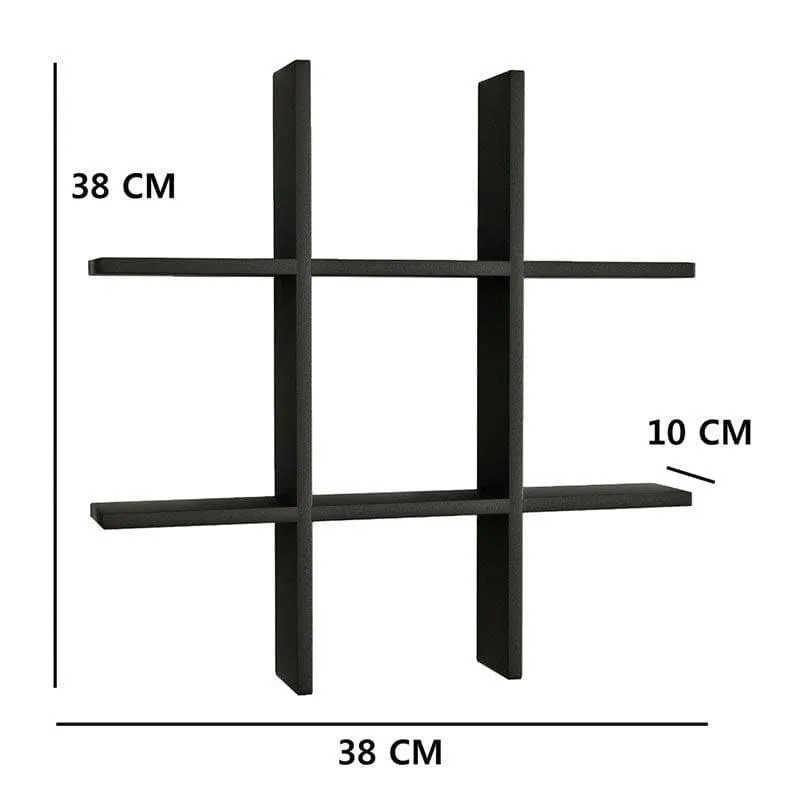 Tic-Tac-Toe Wall Shelf - Black