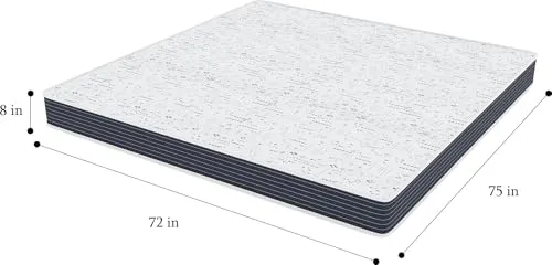 WESTIDO RehabRest Multiple Memory Foam | High Resilience (HR) Foam Knitted Fabric King Size Orthopedic Mattress OrthoKQ8inch72x75