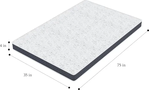 WESTIDO RehabRest Multiple Memory Foam | High Resilience (HR) Foam Knitted Fabric Single Size Orthopedic Mattress Ortho4inch35x75