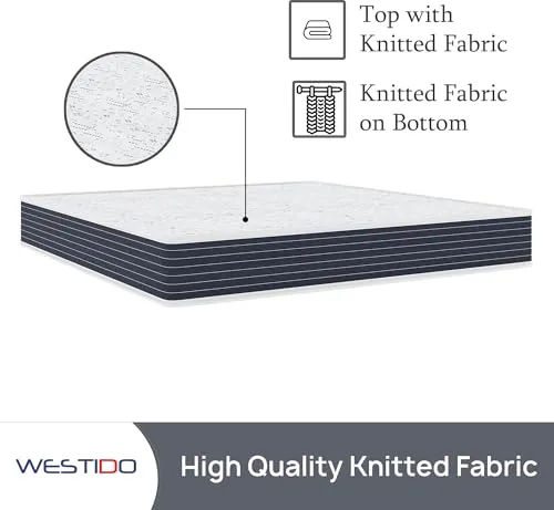 WESTIDO SteadySupport Multiple High Resilience (HR) Foam | High Resilience (HR) Foam Knitted Fabric King Size Zero Partner Disturbance SteadySupportKQ10inch78x72