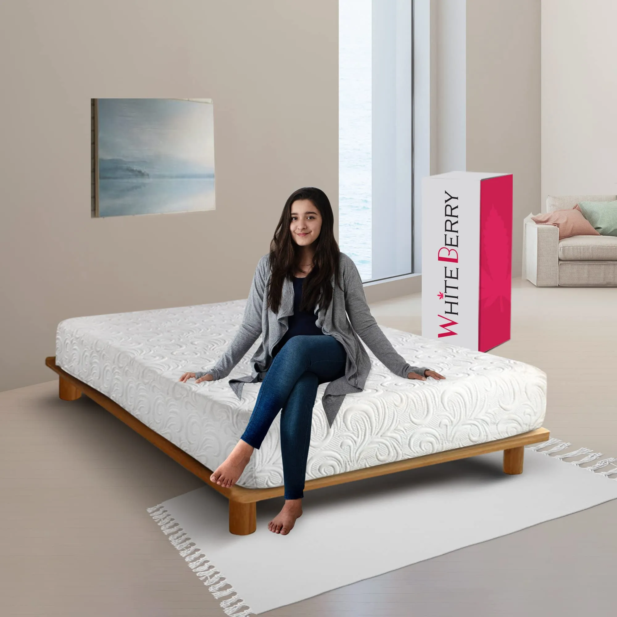 WHITE BERRY Signature: 6" - Most economical Memory Foam Mattress with high Resilience Open Cell Foam for top Notch Comfort. Firmness: Medium Soft, Single Bed Mattress [72 X 30 X 6]