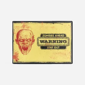 Zombies Ahead Halloween Tempered Glass Cutting Board 15.75" X 11.5" - Designed by Michigan Artists